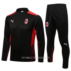 AC Milan Kvart-Zip Trenings Collegegenser Set Herre 22-23 Svart AC Milan Kvart-Zip Trenings Collegegenser Set Herre 22-23 Svart