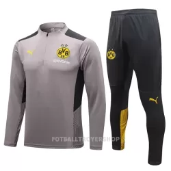 BVB Borussia Dortmund Kvart-Zip Trenings Collegegenser Set Herre 22-23 Lys Grå BVB Borussia Dortmund Kvart-Zip Trenings Collegegenser Set Herre 22-23 Lys Grå