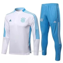 FC Bayern München Kvart-Zip Trenings Collegegenser Set Herre 22-23 Hvit Blå FC Bayern München Kvart-Zip Trenings Collegegenser Set Herre 22-23 Hvit Blå
