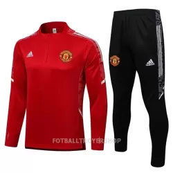 Manchester United Champions League Kvart-Zip Trenings Collegegenser Set Barn 22-23 Rød Hvit Manchester United Champions League Kvart-Zip Trenings Collegegenser Set Barn 22-23 Rød Hvit