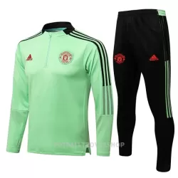 Manchester United Kvart-Zip Trenings Collegegenser Set Herre 22-23 Grønn Manchester United Kvart-Zip Trenings Collegegenser Set Herre 22-23 Grønn