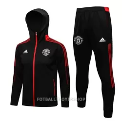 Manchester United Trenings Hettejakke Herre 22-23 Svart Rød Manchester United Trenings Hettejakke Herre 22-23 Svart Rød