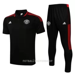 Manchester United Trenings Polo Herre 22-23 Svart Rød Svart Manchester United Trenings Polo Herre 22-23 Svart Rød Svart