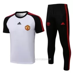 Manchester United Trenings Skjorter Set Herre 22-23 Hvit Svart Manchester United Trenings Skjorter Set Herre 22-23 Hvit Svart