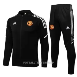 Manchester United Treningsjakkedresser Barn 22-23 Svart Hvit Manchester United Treningsjakkedresser Barn 22-23 Svart Hvit
