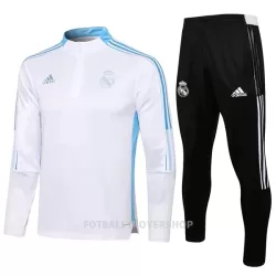 Real Madrid Kvart-Zip Trenings Collegegenser Set Barn 22-23 Hvit Real Madrid Kvart-Zip Trenings Collegegenser Set Barn 22-23 Hvit