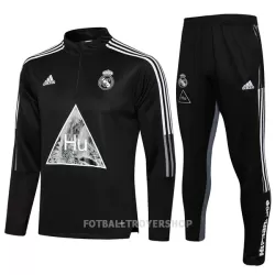 Real Madrid Kvart-Zip Trenings Collegegenser Set Barn 22-23 Svart Real Madrid Kvart-Zip Trenings Collegegenser Set Barn 22-23 Svart