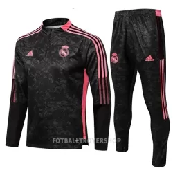 Real Madrid Kvart-Zip Trenings Collegegenser Set Barn 22-23 Svart Rød Real Madrid Kvart-Zip Trenings Collegegenser Set Barn 22-23 Svart Rød