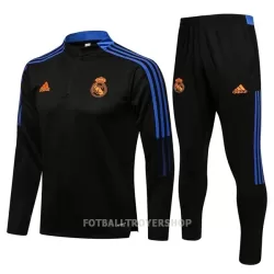 Real Madrid Kvart-Zip Trenings Collegegenser Set Herre 22-23 Svart Real Madrid Kvart-Zip Trenings Collegegenser Set Herre 22-23 Svart