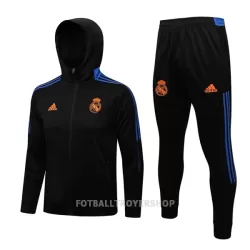 Real Madrid Trenings Hettejakke Herre 22-23 Svart Blå Real Madrid Trenings Hettejakke Herre 22-23 Svart Blå
