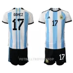 Argentina Alejandro Gomez 17 Hjemmedrakt Barn VM 2022 - med Bukse