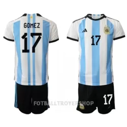 Argentina Alejandro Gomez 17 Hjemmedrakt Barn VM 2022 - med Bukse Argentina Alejandro Gomez 17 Hjemmedrakt Barn VM 2022 - med Bukse