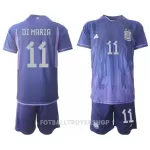 Argentina Angel Di Maria 11 Bortedrakt Barn VM 2022 - med Bukse