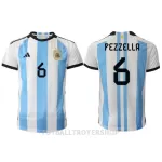 Argentina German Pezzella 6 Hjemmedrakt Herre VM 2022