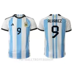 Argentina Julian Alvarez 9 Hjemmedrakt Herre VM 2022