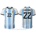 Argentina Lautaro Martinez 22 Hjemmedrakt Herre VM 2022