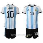 Argentina Lionel Messi 10 Hjemmedrakt Barn VM 2022 - med Bukse
