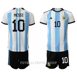 Argentina Lionel Messi 10 Hjemmedrakt Barn VM 2022 - med Bukse