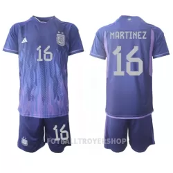 Argentina Lisandro Martinez 16 Bortedrakt Barn VM 2022 - med Bukse Argentina Lisandro Martinez 16 Bortedrakt Barn VM 2022 - med Bukse