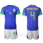 Brasil Marquinhos 4 Bortedrakt Barn VM 2022 - med Bukse