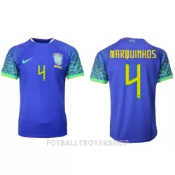 Brasil Marquinhos 4 Bortedrakt Herre VM 2022 Brasil Marquinhos 4 Bortedrakt Herre VM 2022