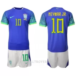 Brasil Neymar Jr 10 Bortedrakt Barn VM 2022 - med Bukse Brasil Neymar Jr 10 Bortedrakt Barn VM 2022 - med Bukse