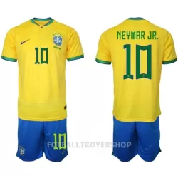 Brasil Neymar Jr 10 Hjemmedrakt Barn VM 2022 - med Bukse Brasil Neymar Jr 10 Hjemmedrakt Barn VM 2022 - med Bukse