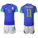 Brasil Philippe Coutinho 11 Bortedrakt Barn VM 2022 - med Bukse