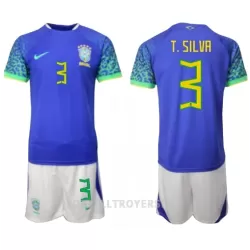 Brasil Thiago Silva 3 Bortedrakt Barn VM 2022 - med Bukse Brasil Thiago Silva 3 Bortedrakt Barn VM 2022 - med Bukse