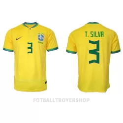 Brasil Thiago Silva 3 Hjemmedrakt Herre VM 2022 Brasil Thiago Silva 3 Hjemmedrakt Herre VM 2022