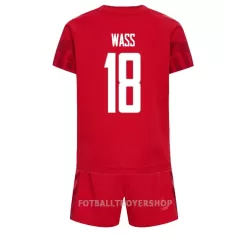 Danmark Daniel Wass 18 Hjemmedrakt Barn VM 2022 - med Bukse Danmark Daniel Wass 18 Hjemmedrakt Barn VM 2022 - med Bukse
