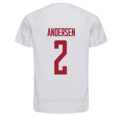 Danmark Joachim Andersen 2 Bortedrakt Herre VM 2022 Danmark Joachim Andersen 2 Bortedrakt Herre VM 2022