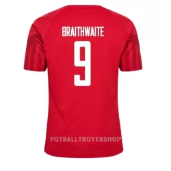 Danmark Martin Braithwaite 9 Hjemmedrakt Herre VM 2022 Danmark Martin Braithwaite 9 Hjemmedrakt Herre VM 2022