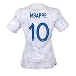 Frankrike Kylian Mbappé 10 Bortedrakt Dame VM 2022 Frankrike Kylian Mbappé 10 Bortedrakt Dame VM 2022