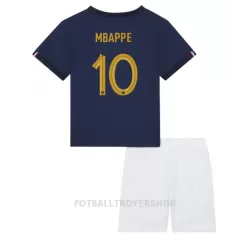 Frankrike Kylian Mbappé 10 Hjemmedrakt Barn VM 2022 - med Bukse Frankrike Kylian Mbappé 10 Hjemmedrakt Barn VM 2022 - med Bukse