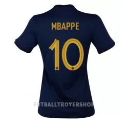 Frankrike Kylian Mbappé 10 Hjemmedrakt Dame VM 2022 Frankrike Kylian Mbappé 10 Hjemmedrakt Dame VM 2022
