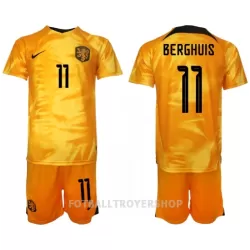 Nederland Steven Berghuis 11 Hjemmedrakt Barn VM 2022 - med Bukse Nederland Steven Berghuis 11 Hjemmedrakt Barn VM 2022 - med Bukse