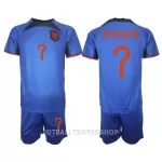 Nederland Steven Bergwijn 7 Bortedrakt Barn VM 2022 - med Bukse