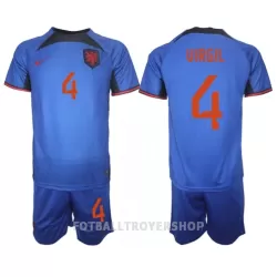 Nederland Virgil van Dijk 4 Bortedrakt Barn VM 2022 - med Bukse Nederland Virgil van Dijk 4 Bortedrakt Barn VM 2022 - med Bukse