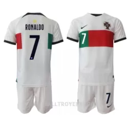 Portugal Cristiano Ronaldo 7 Bortedrakt Barn VM 2022 - med Bukse Portugal Cristiano Ronaldo 7 Bortedrakt Barn VM 2022 - med Bukse