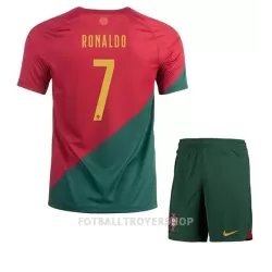 Portugal Cristiano Ronaldo 7 Hjemmedrakt Barn VM 2022 - med Bukse Portugal Cristiano Ronaldo 7 Hjemmedrakt Barn VM 2022 - med Bukse