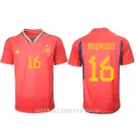 Spania Rodri Hernandez 16 Hjemmedrakt Herre VM 2022