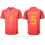 Spania Sergio Busquets 5 Hjemmedrakt Herre VM 2022