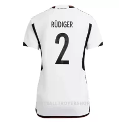 Tyskland Antonio Rudiger 2 Hjemmedrakt Dame VM 2022 Tyskland Antonio Rudiger 2 Hjemmedrakt Dame VM 2022