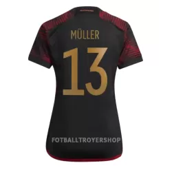 Tyskland Thomas Müller 13 Bortedrakt Dame VM 2022 Tyskland Thomas Müller 13 Bortedrakt Dame VM 2022
