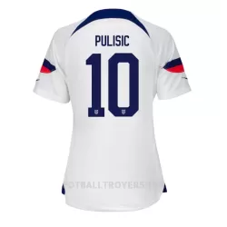 USA Christian Pulisic 10 Hjemmedrakt Dame VM 2022 USA Christian Pulisic 10 Hjemmedrakt Dame VM 2022