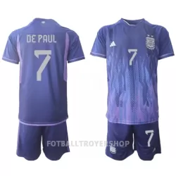 Argentina de Paul 7 Bortedrakt Barn VM 2022 - med Bukse Argentina de Paul 7 Bortedrakt Barn VM 2022 - med Bukse