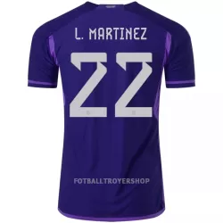 Argentina Lautaro Martinez 22 Bortedrakt Herre VM 2022 Argentina Lautaro Martinez 22 Bortedrakt Herre VM 2022