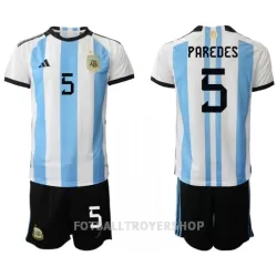 Argentina Leandro Paredes 5 Hjemmedrakt Barn VM 2022 - med Bukse Argentina Leandro Paredes 5 Hjemmedrakt Barn VM 2022 - med Bukse