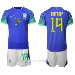 Brasil Antony 19 Bortedrakt Barn VM 2022 - med Bukse Brasil Antony 19 Bortedrakt Barn VM 2022 - med Bukse